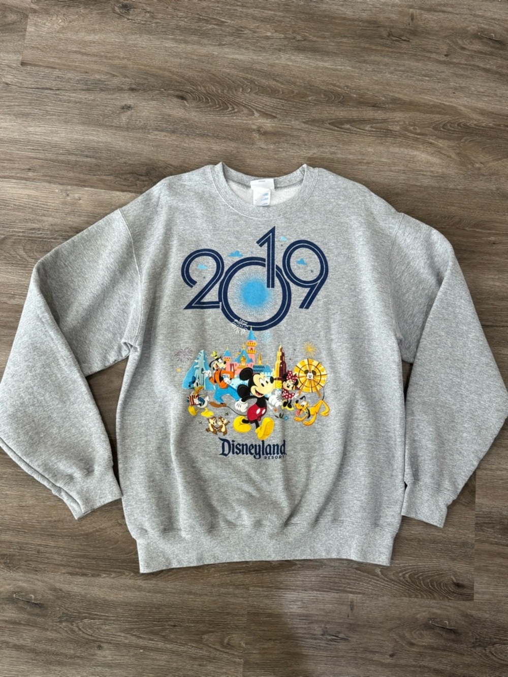Disney Parks 2019 Gray Crew Neck Sweatshirt Unisex Size Large - Picture 6 of 7